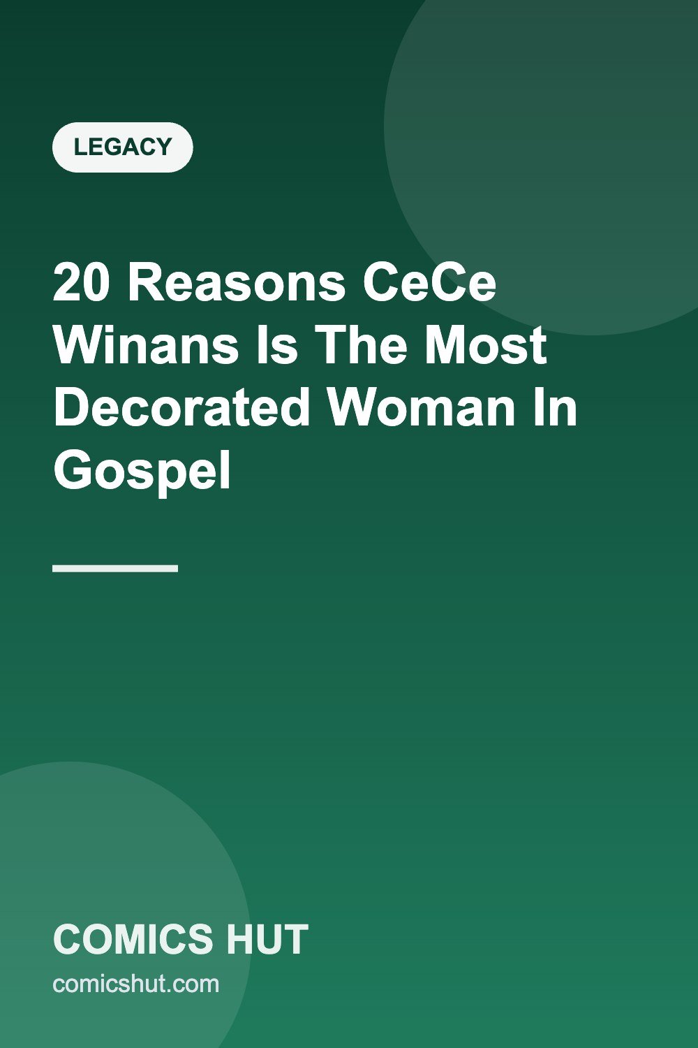 20 Reasons CeCe Winans Is The Most Decorated Woman In Gospel