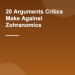 20 Arguments Critics Make Against Zohranomics