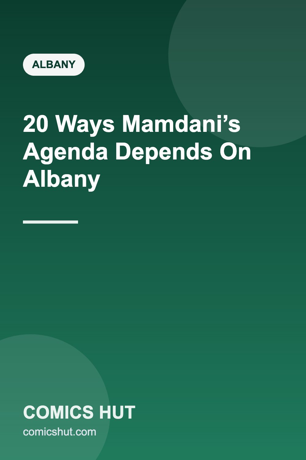 20 Ways Mamdani’s Agenda Depends On Albany