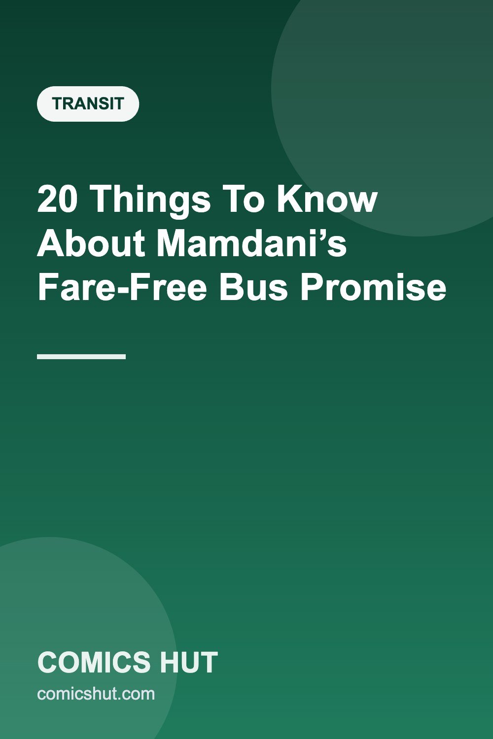 20 Things To Know About Mamdani’s Fare-Free Bus Promise