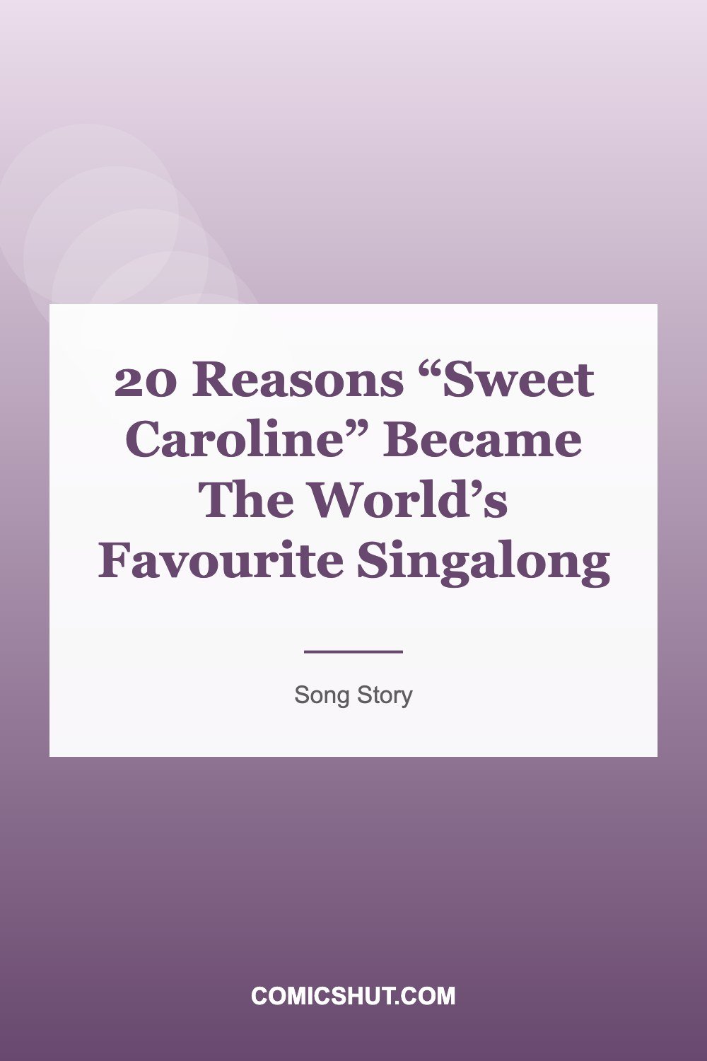 20 Reasons “Sweet Caroline” Became The World’s Favourite Singalong